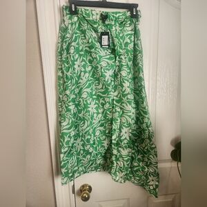 Maje Print Skirt-Green and White